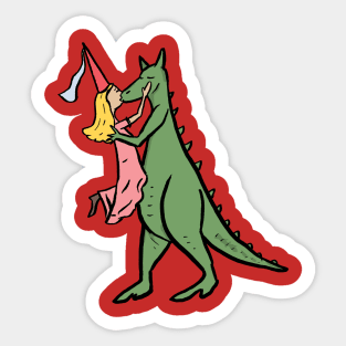 The princess and the dragon Sticker